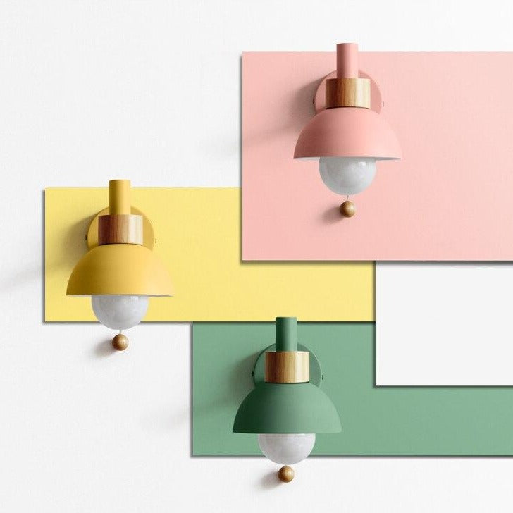 Applique murale scandinave LED en bois colorée Vivale