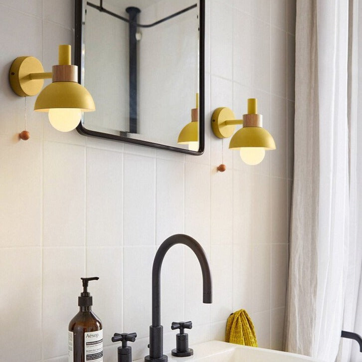 Applique murale scandinave LED en bois colorée Vivale