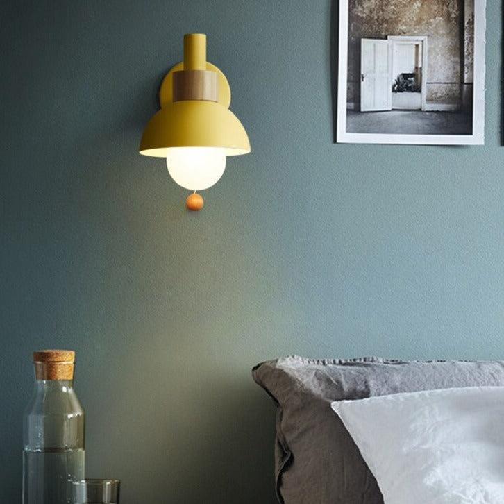 wall lamp Scandinavian LED wall lamp in coloured wood Vivale