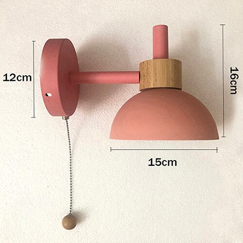 Applique murale scandinave LED en bois colorée Vivale