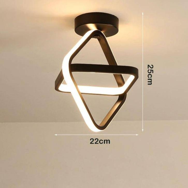 Plafonnier design à LED avec anneau en métal Balcony - vue 8 sur 10