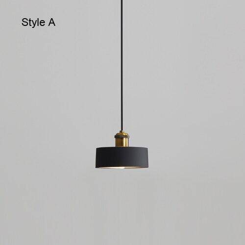 Suspension design à LED en métal avec abat-jour minimaliste Loft