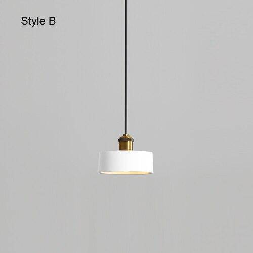 Suspension design à LED en métal avec abat-jour minimaliste Loft
