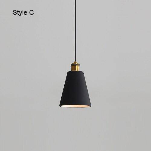 Suspension design à LED en métal avec abat-jour minimaliste Loft