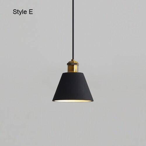 Suspension design à LED en métal avec abat-jour minimaliste Loft
