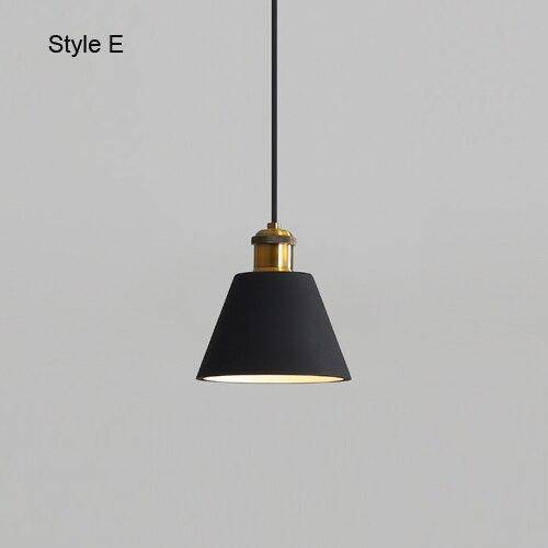 Metal LED design pendant with minimalist lampshade Loft