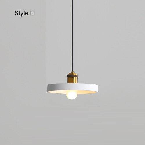 Suspension design à LED en métal avec abat-jour minimaliste Loft