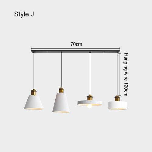 Suspension design à LED en métal avec abat-jour minimaliste Loft