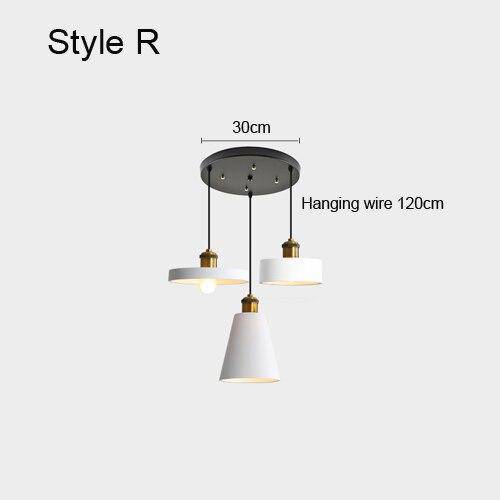 Suspension design à LED en métal avec abat-jour minimaliste Loft