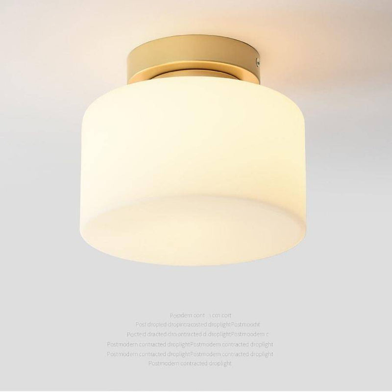 Plafonnier moderne à LED avec abat-jour en en verre Creative