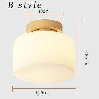 Modern LED ceiling light with lampshade in Creative glass