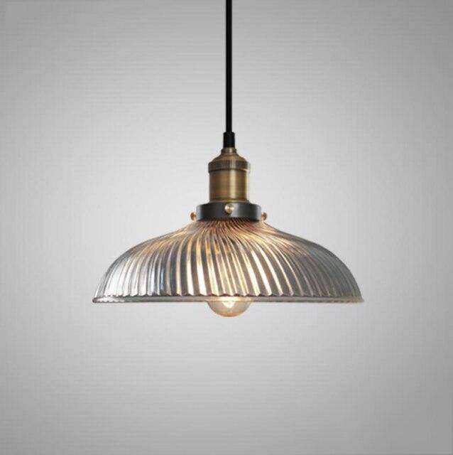 pendant light LED design with lampshade industrial loft style glass