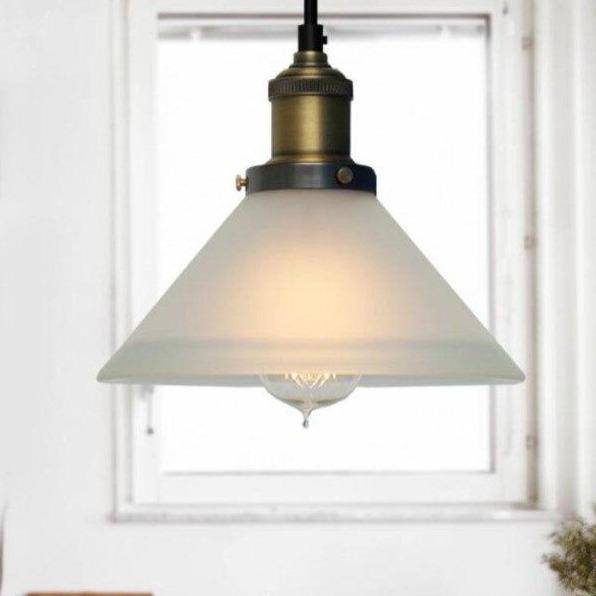Lámpara de suspensión design Lámpara LED con pantalla de cristal estilo Industrial Loft