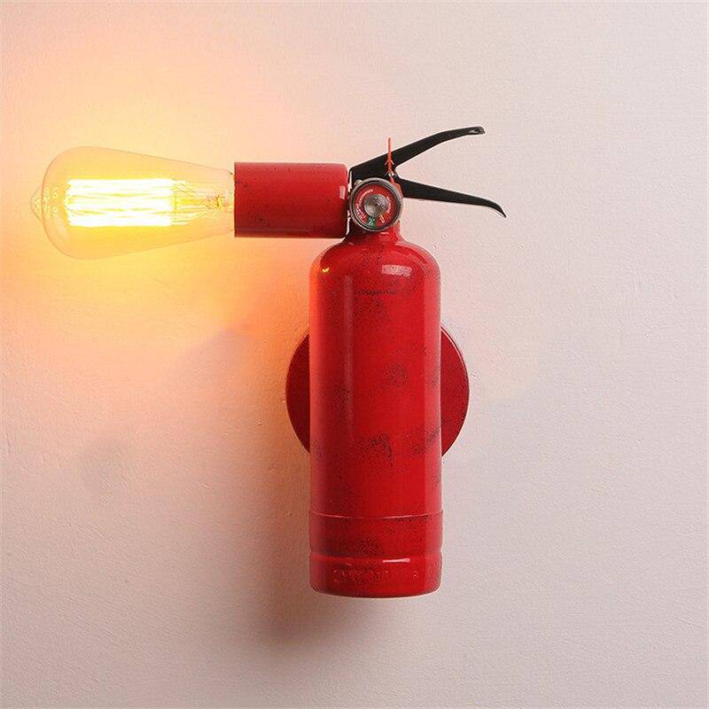 wall lamp modern LED wall mounted fire extinguisher style in red metal Kids