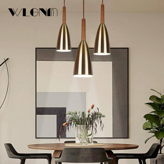 Suspension design à LED avec abat-jour en métal Industriel