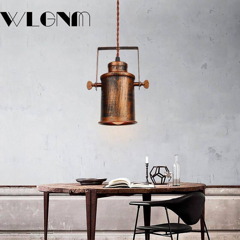 Suspension design à LED avec abat-jour en métal rouillé