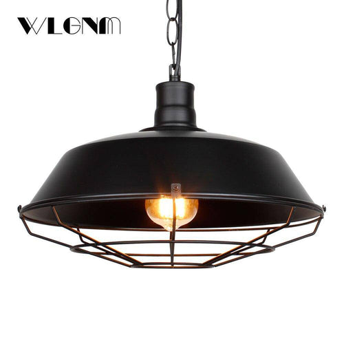 Suspension industrielle à LED avec cage en métal rétro Loft - vue 6 sur 6