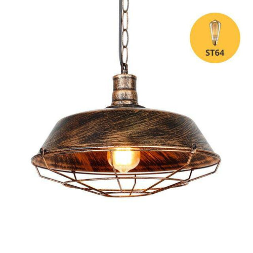 Suspension industrielle à LED avec cage en métal rétro Loft - vue 7 sur 6