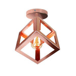 Plafonnier design à LED avec cage en métal coloré Loft