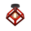 Plafonnier design à LED avec cage en métal coloré Loft