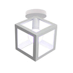 Plafonnier design à LED avec cage en métal coloré Loft