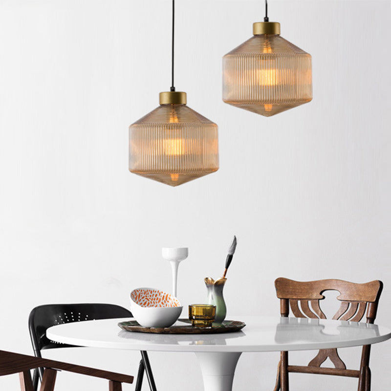 Suspension en verre moderne Raina