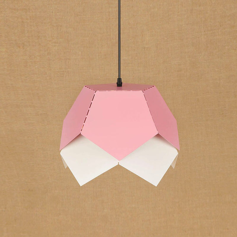 Lámpara de suspensión moderna pantalla LED estilo origami flor Daisuke