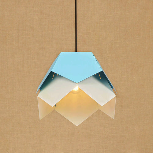 Lámpara de suspensión moderna pantalla LED estilo origami flor Daisuke