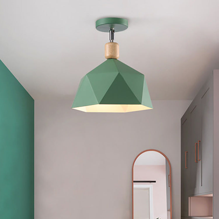 Modern LED ceiling light with lampshade in metal Garino