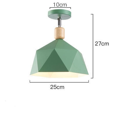 Modern LED ceiling light with lampshade in metal Garino