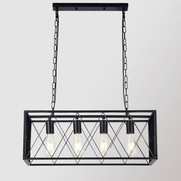 LED industrial pendant with metal cage Loft