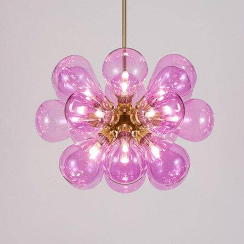 Suspension design à LED avec plusieurs ballons en verre coloré Hang