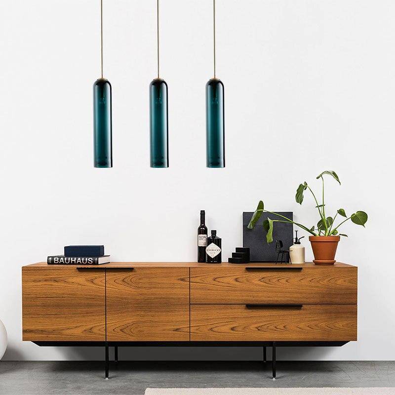 Suspension design à LED cylindre en verre Creative - vue 2 sur 7