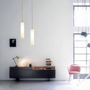 Suspension design à LED cylindre en verre Creative