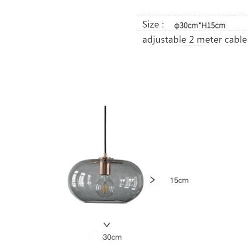 Suspension design avec abat-jour en verre arrondi Pannas - vue 7 sur 7