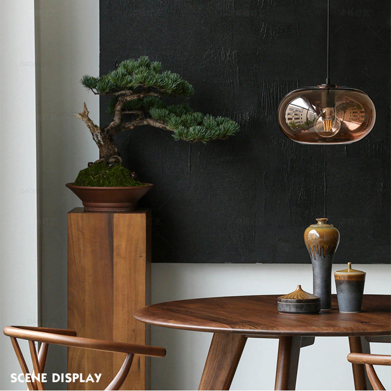 Suspension design avec abat-jour en verre arrondi Pannas - vue 4 sur 7