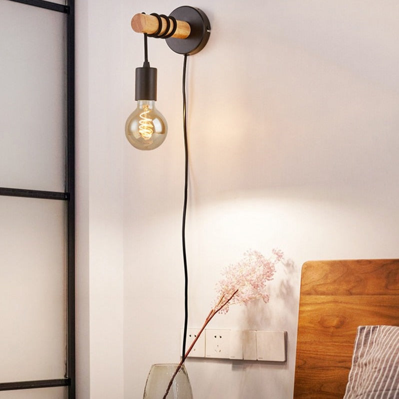 wall lamp modern wired wooden wall Deliah