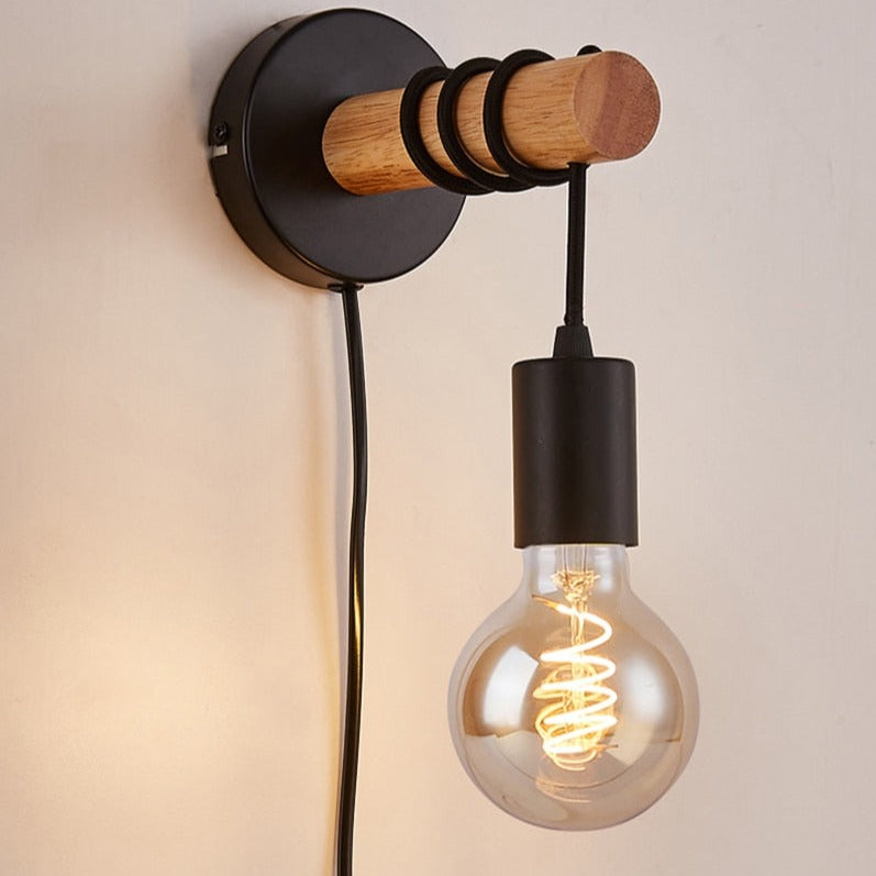 wall lamp modern wired wooden wall Deliah