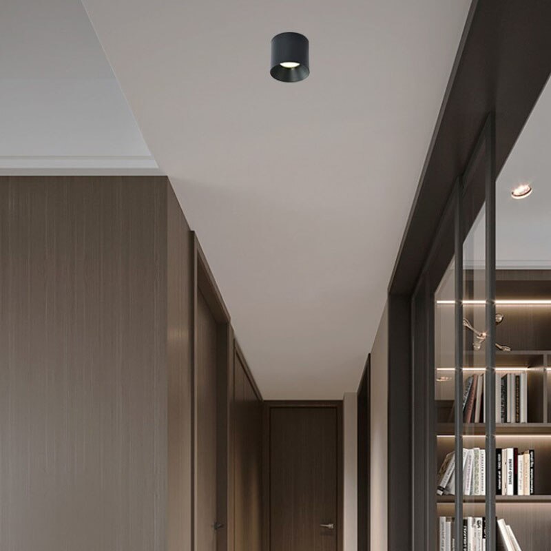 Spot moderne LED cylindrique et métallique Miya