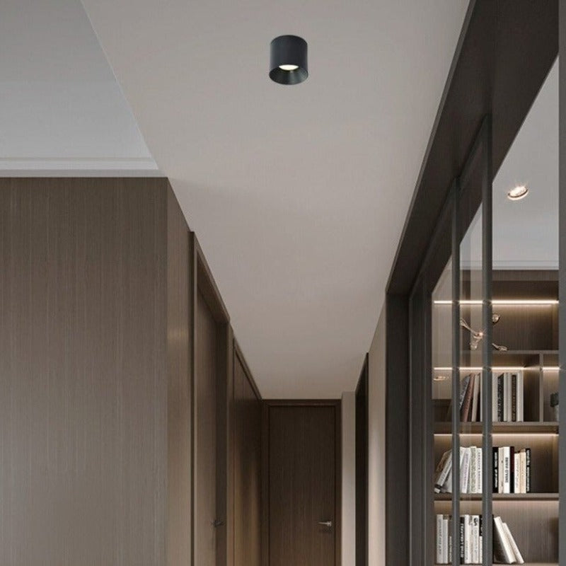 Spot moderne LED cylindrique et métallique Miya