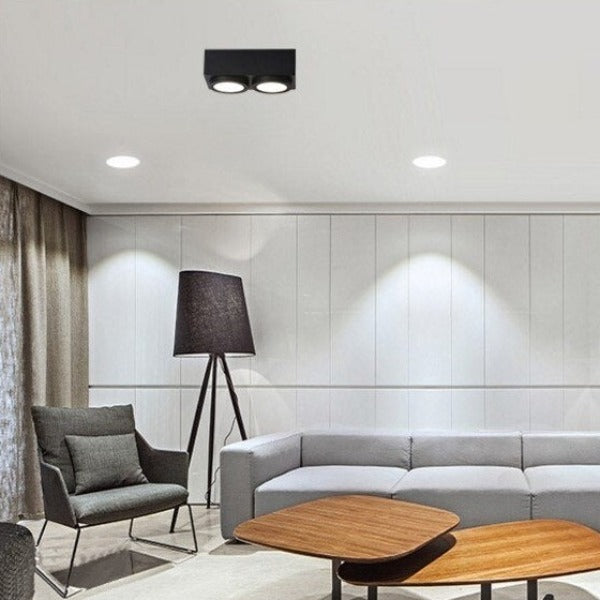 Spot moderne LED rectangulaire avec 2 lampes Connie - vue 2 sur 6