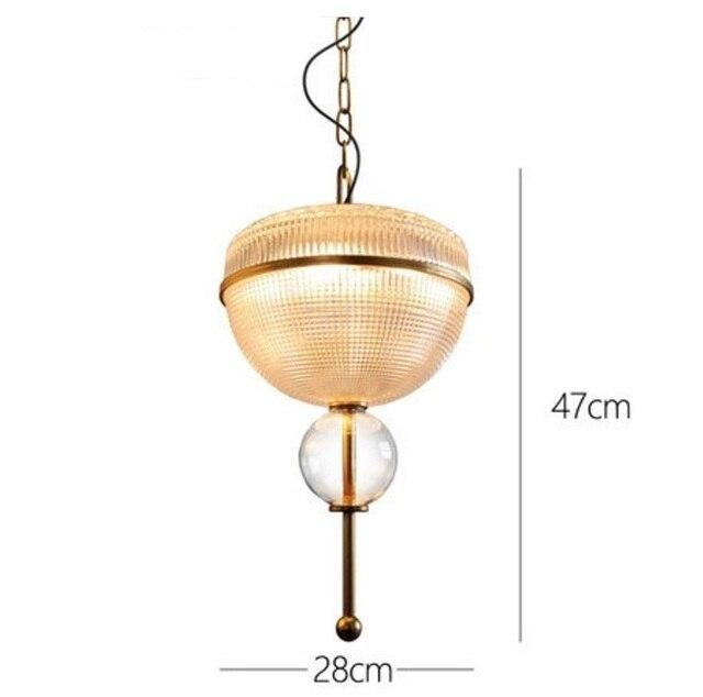 Lámpara de suspensión vidrio de estilo oriental vintage Helia