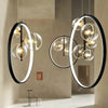 pendant light modern LED with ring and glass bubbles Cala