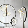 pendant light modern LED with ring and glass bubbles Cala