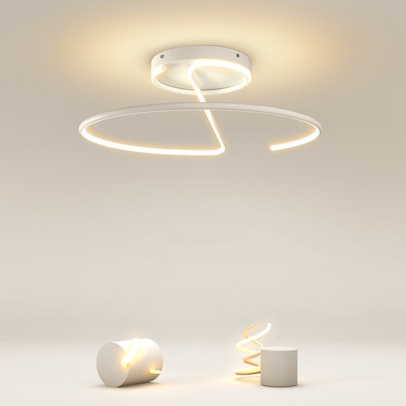 Plafonnier design LED avec tube circulaire métallique Diana