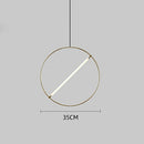 Suspension moderne LED anneau avec barre lumineuse Juncal