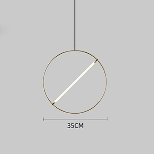 Suspension moderne LED anneau avec barre lumineuse Juncal