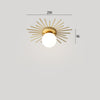 Modern ceiling lamp with glass ball and gold metal Joha