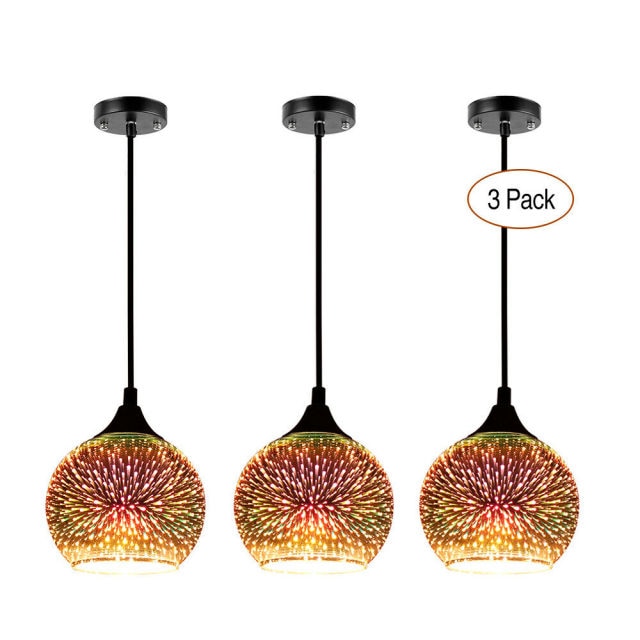 pendant light modern multicolored glass 3D Kaili