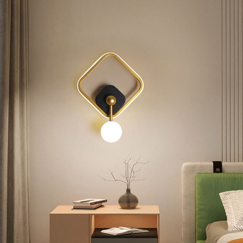 Applique murale design géométrique avec boule suspendue Oryna - vue 3 sur 9